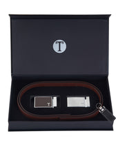 Load image into Gallery viewer, Tonywell Mens Leather Ratchet Belt 35mm Belt with Distinctive Buckle Gift Box Sets