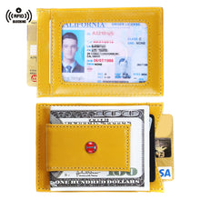 Load image into Gallery viewer, Tonywell Money Clip Wallet RFID Blocking Card Holder ID Window Strong Magnet Thin Leather Wallet for Men