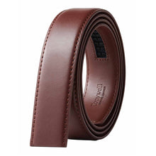 Load image into Gallery viewer, Genuine Leather Dress Belt Strap 1-3/8"(35mm) - Brown