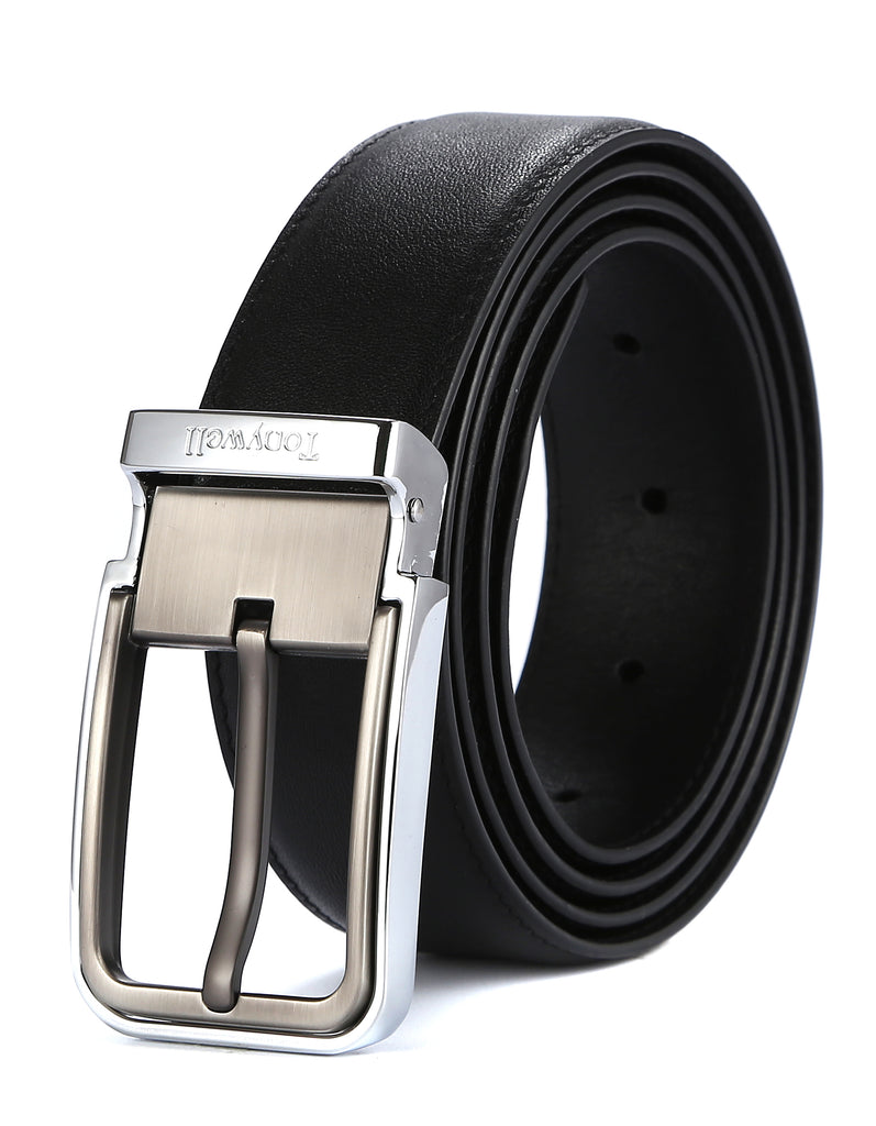 Tonywell Mens Leather Dress Blet 35mm Wide with Single Prong Buckle Adjustable Exact fit
