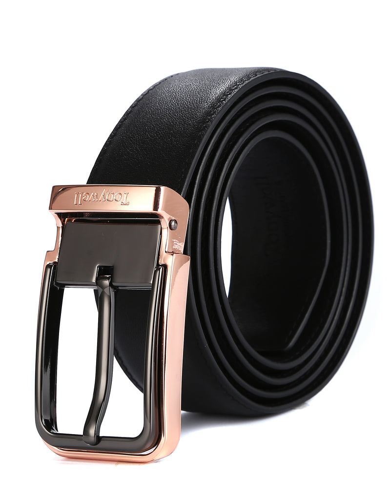 Tonywell Mens Leather Dress Blet 35mm Wide with Single Prong Buckle Adjustable Exact fit