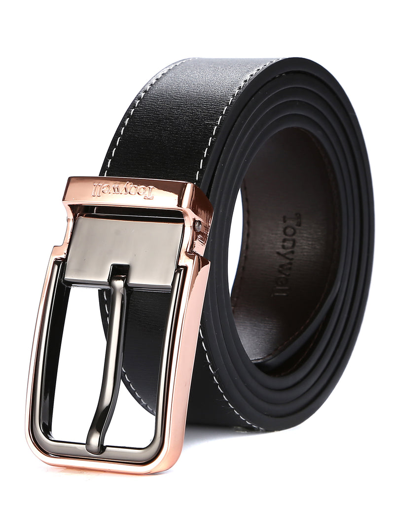 Tonywell Mens Leather Dress Blet 35mm Wide with Single Prong Buckle Adjustable Exact fit