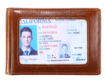 Load image into Gallery viewer, Tonywell Mens Front Pocket Wallet RFID Blocking Genuine Leather Bifold Money Clip