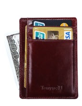 Load image into Gallery viewer, Tonywell Credit Card Holder RFID Blocking Security Minimalist Front Pocket Wallet