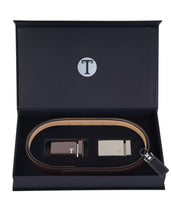 Load image into Gallery viewer, Tonywell Mens Leather Ratchet Belt 35mm Belt with Distinctive Buckle Gift Box Sets