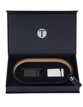 Load image into Gallery viewer, Tonywell Mens Leather Ratchet Belt 35mm Belt with Distinctive Buckle Gift Box Sets
