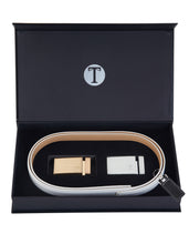 Load image into Gallery viewer, Tonywell Mens Leather Ratchet Belt 35mm Belt with Distinctive Buckle Gift Box Sets