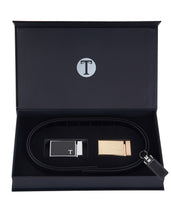 Load image into Gallery viewer, Tonywell Mens Leather Ratchet Belt 35mm Belt with Distinctive Buckle Gift Box Sets
