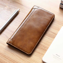Load image into Gallery viewer, Wallets for Men Leather Bifold Wallet Light Brown