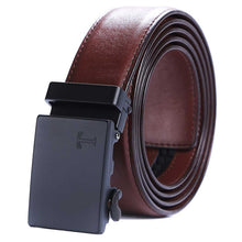 Load image into Gallery viewer, mens brown belt black buckle