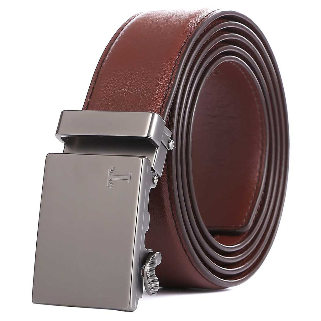 mens brown belt gun buckle
