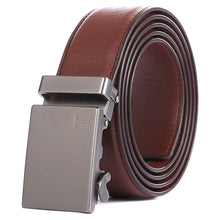 Load image into Gallery viewer, mens brown belt gun buckle