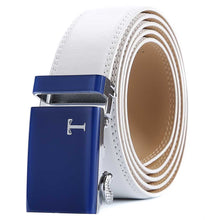 Load image into Gallery viewer, wihite blue belt for men