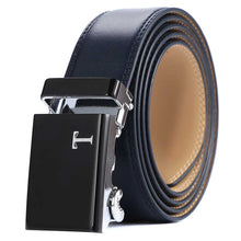 Load image into Gallery viewer, dark blue belt men black buckle