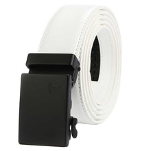 Load image into Gallery viewer, mens white belt black buckle