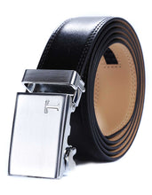 Load image into Gallery viewer, black belt silver buckle