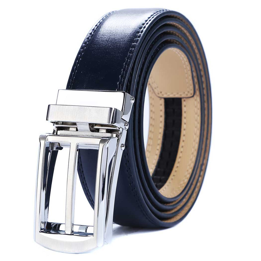 blue leather belt mens