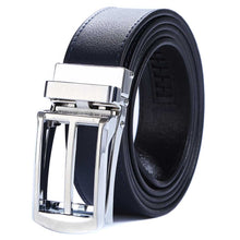 Load image into Gallery viewer, mens dark blue belt silver buckle