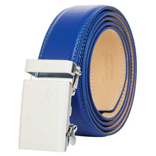 Load image into Gallery viewer, light blue belt mens white buckle
