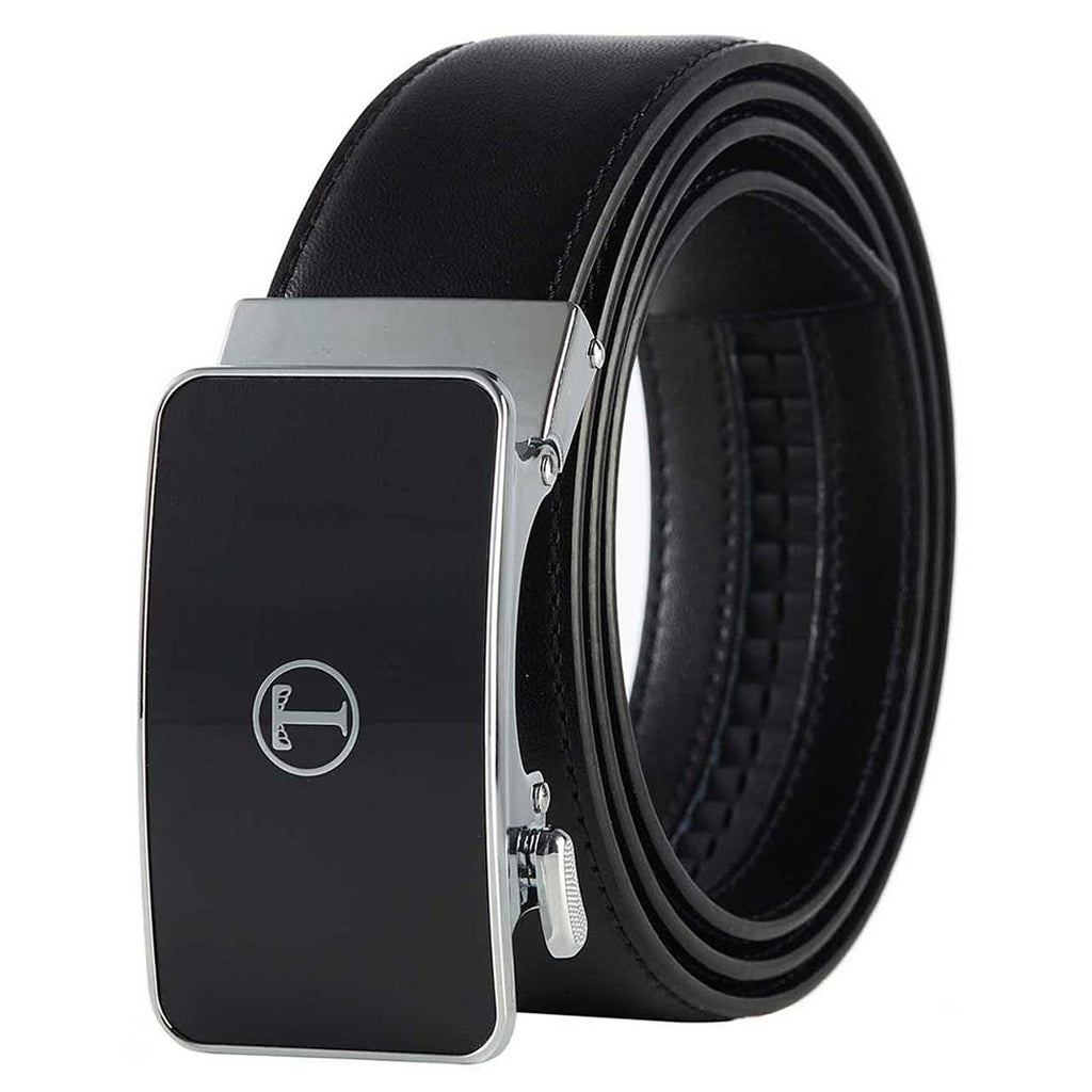 black belt men silver buckle