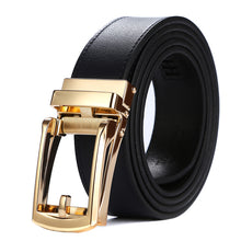 Load image into Gallery viewer, Tonywell_Click_Belt_Dark_Blue_Belt_Gold_Buckle_for_Men