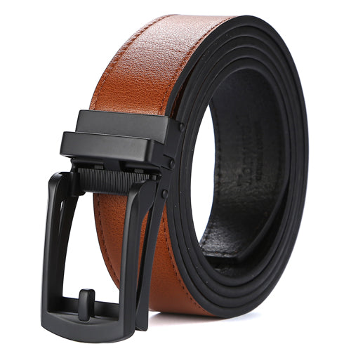 Tonywell_Click_Belt_Tan_Belt_Black_Buckle_for_Men