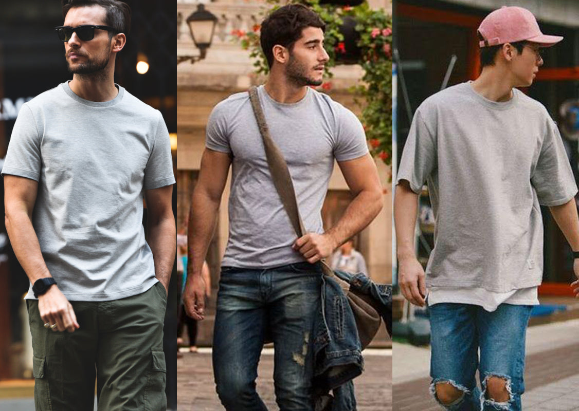 for Men's Outfits | How to Wear a Gray T-Shirt – Tonywell