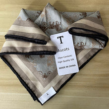 Load image into Gallery viewer, T 100% Silk Ascots -Carriage Print