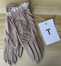 Load image into Gallery viewer, T Women's Knit Gloves Brown Striped  – Lightweight