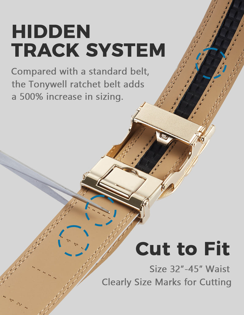 Tonywell ratchet belt cut to fit guide