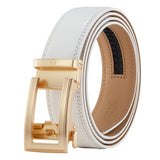Mens Dress Belt White Belt Gold Buckle 35mm