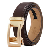 Mens Dress Belt Coffee Brown Belt Gold Buckle 35mm