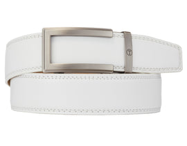 white belt men with gun color buckle ratchet belt