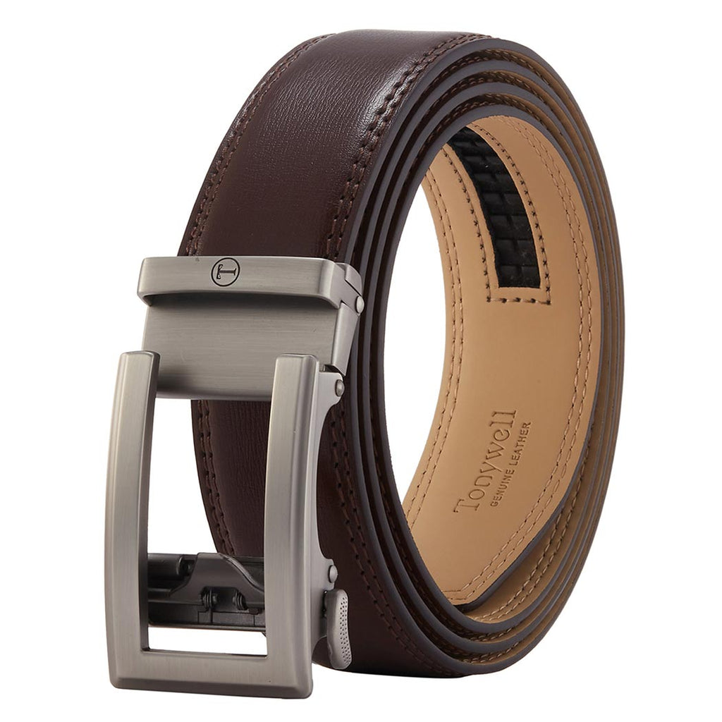 belt without holes ratcheting brown belts for men