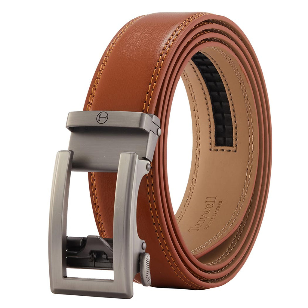 Classic dress leather belt without holes