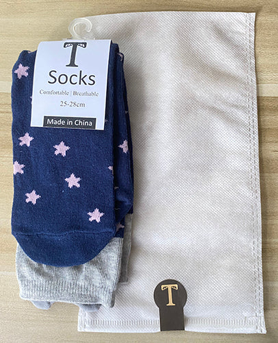 T Cute Crew Socks for Women  – Cosmic Print with Cat Ears