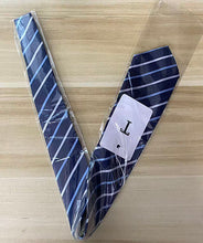 Load image into Gallery viewer, T Men's Classic Blue Striped Tie
