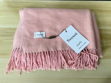 Load image into Gallery viewer, Tonywell Pink Wool Blanket Scarf