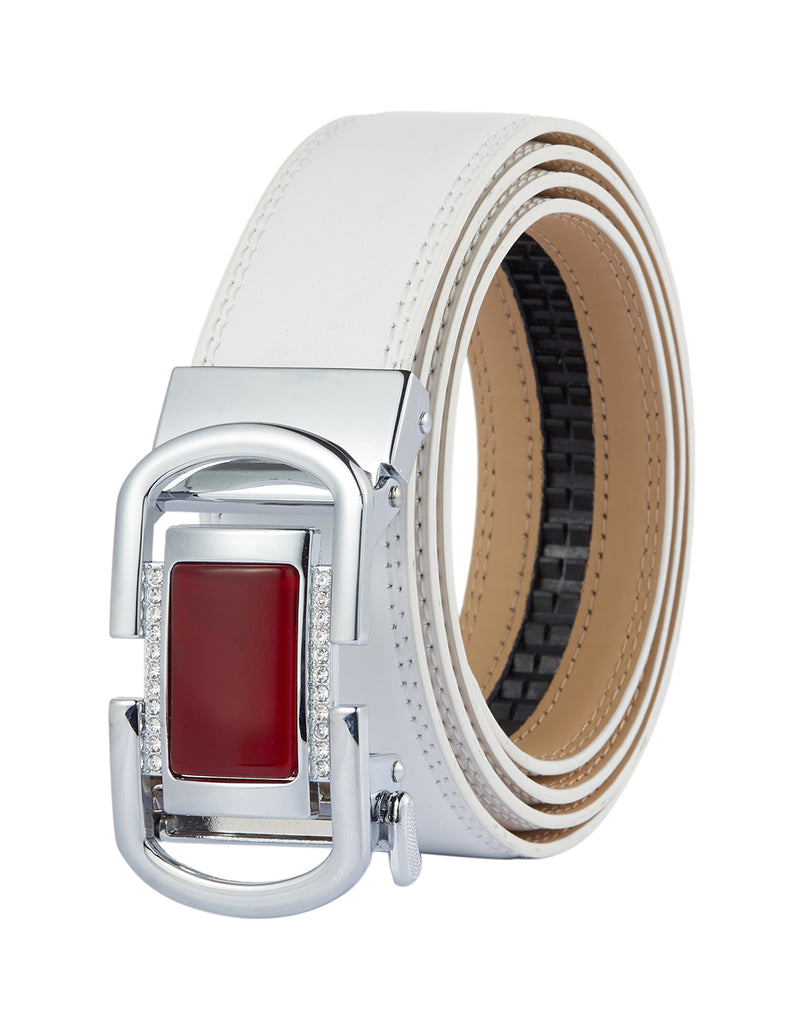 Tonywell Designer Belts for Men Gemstone Automatic Buckle