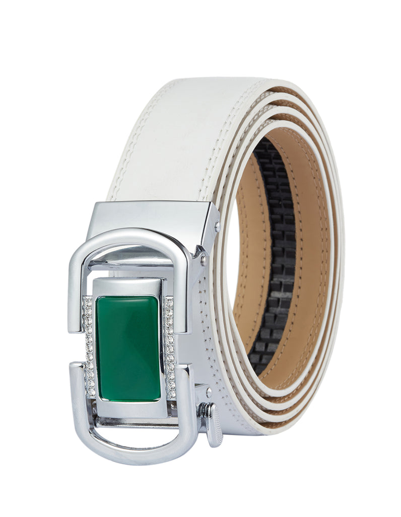 Tonywell Designer Belts for Men Gemstone Automatic Buckle