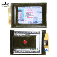 Load image into Gallery viewer, Tonywell Money Clip Wallet RFID Blocking Card Holder ID Window Strong Magnet Thin Leather Wallet for Men