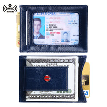 Load image into Gallery viewer, Tonywell Money Clip Wallet RFID Blocking Card Holder ID Window Strong Magnet Thin Leather Wallet for Men
