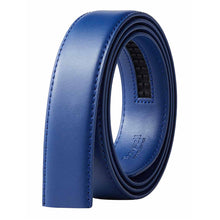 Load image into Gallery viewer, Genuine Leather Dress Belt Strap 1-3/8&quot;(35mm) - Blue