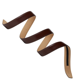 Brown ratchet belt strap whole view