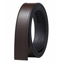 Load image into Gallery viewer, Tanned Leather Ratchet Belt Replacement Strap 1-1/8&quot;(30mm) Brown