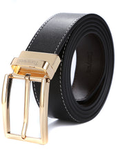 Load image into Gallery viewer, Tonywell Mens Reversible Belt 1 3/8 wide Removable Rotated Buckle