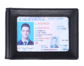 Tonywell Mens Front Pocket Wallet RFID Blocking Genuine Leather Bifold Money Clip