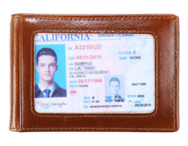 Tonywell Mens Front Pocket Wallet RFID Blocking Genuine Leather Bifold Money Clip