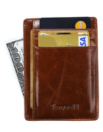 Tonywell Credit Card Holder RFID Blocking Security Minimalist Front Pocket Wallet