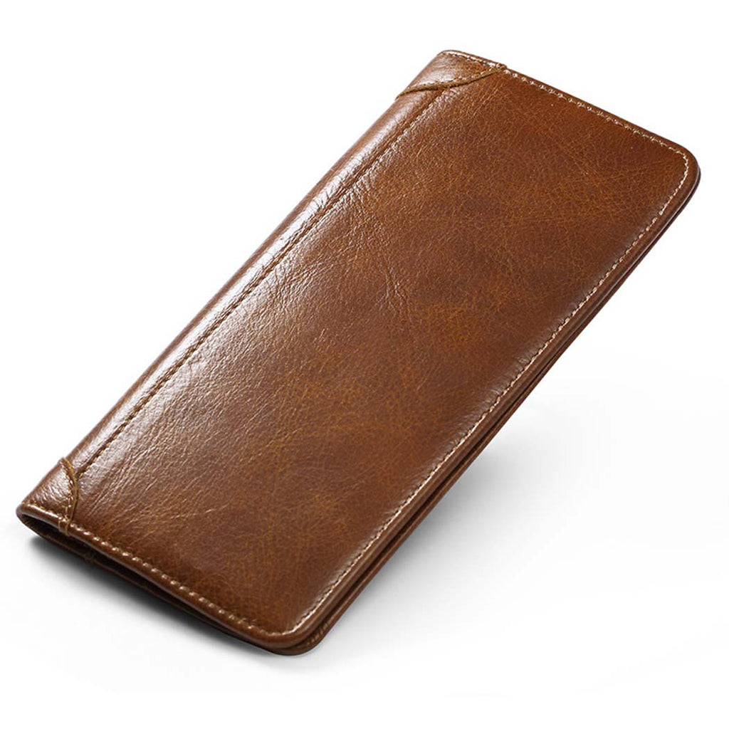 Wallets for Men Leather Bifold Wallet Light Brown
